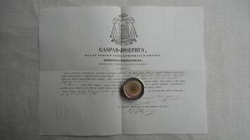 Reliquary - Relic Carolus Borromeus With Original Document 19 th century