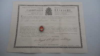 Reliquary - Relic Ex Ossibus Joseph Labre With Original Document 19th century