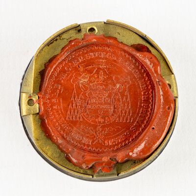 1  Reliquary - Relic Ex Ossibus Saint Apollonia With Original Document