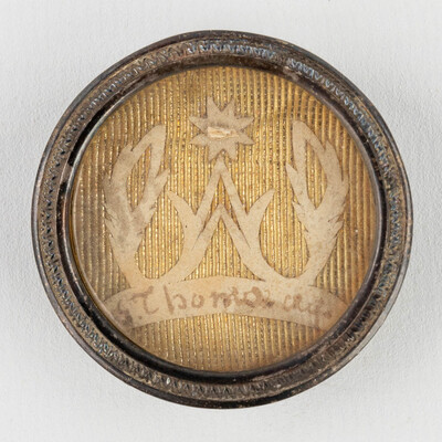 Reliquary - Relic Ex Ossibus Sancti Thomas Aquino Doctoris Leelio With Original Document en Brass / Glass / Wax Seal, Belgium  19 th century