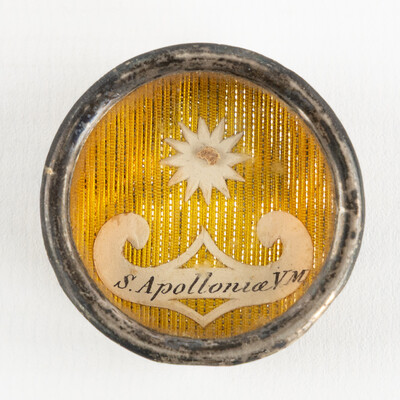 1  Reliquary - Relic Ex Ossibus St. Appolonia With Original Document