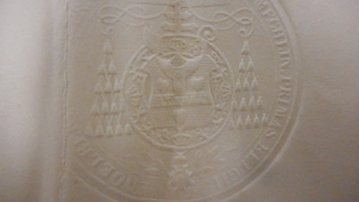 Reliquary - Relic Ex Ossibus St. Servatius Episcopi With Original Document en Silver / Brass / Glass Wax Seal, Belgium 19 th century