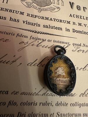 1  Reliquary - Relic First - Class Relic Ex Ossibus St. Fortunata Martyr With Document