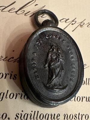 1  Reliquary - Relic First - Class Relic Ex Ossibus St. Fortunata Martyr With Original Document