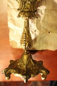 Reliquary Relic Of The True Cross en Brass / Bronze, France 19th century