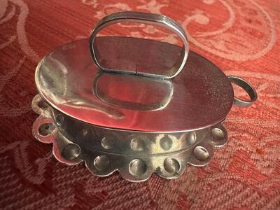 1  Reliquary - Relic Of The True Cross. Brass Cross Inside With Relic Of Ex Ligno S. Crucis Originally Sealed