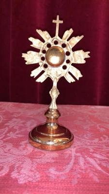 Reliquary Relic Of The True Cross No Document en Bronze / Gilt / Glass / Red Seal, Italy  19th century ( anno 1890 )