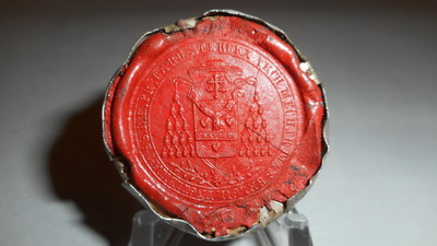 Reliquary - Relic St. Albertus With Original Document  en Brass / Glass / Originally Sealed, Belgium 19 th century