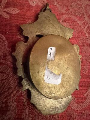 Reliquary - Relic St. Franciscus Of Sales Ep. en Bronze / Glass / Originally Sealed, France 19 th century