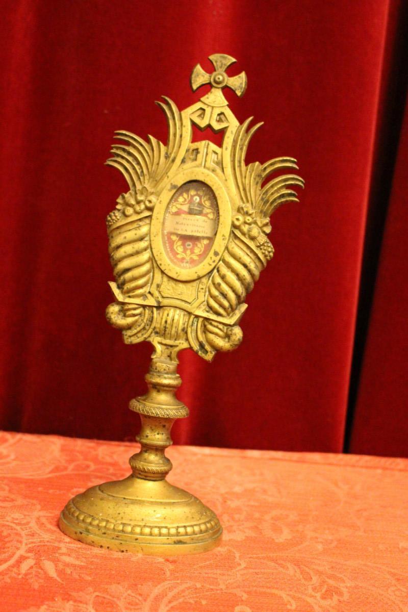 1  Reliquary Relic : Stone Notre Dame De La Salette With Original Documentation