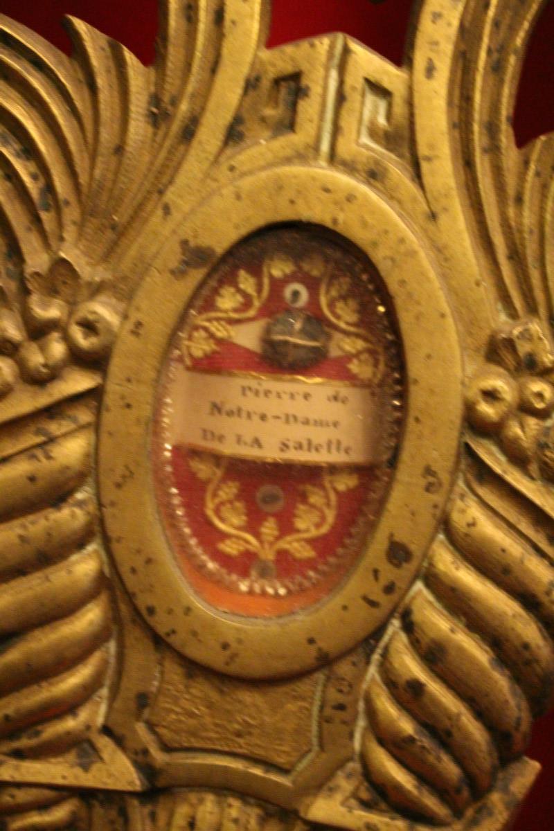 1  Reliquary Relic : Stone Notre Dame De La Salette With Original Documentation