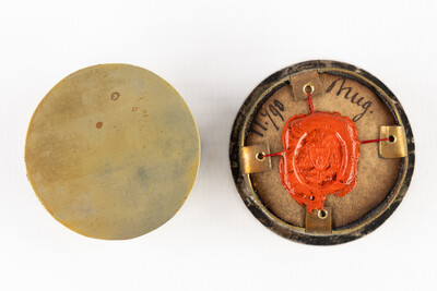 Reliquary - Relic Thomas Becket / Thomas Of Canterbury en Brass / Glass / Wax Seal, 19 th century