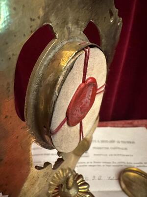 1  Reliquary - Relic True Cross With Document
