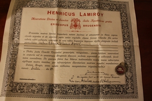 Reliquary - Relic With Original Document St. Anne Belgium 19th century