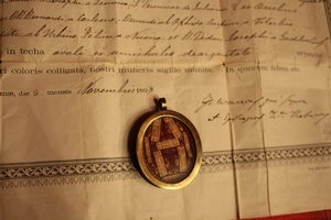 Reliquary With Document Belgium 19th century