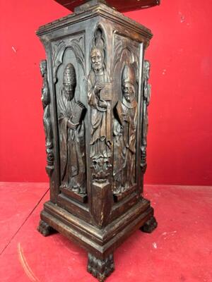 Double - Sided Lectern style Renaissance en Hand - Carved Wood , Brittany - France 17 th century