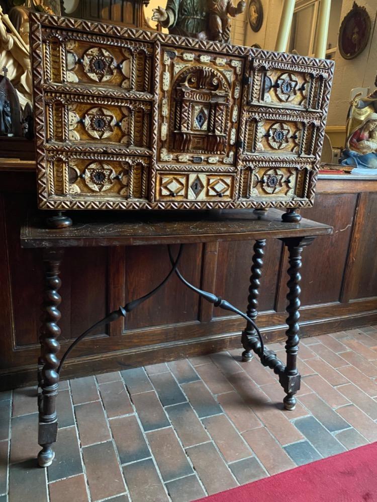 1 Renaissance - Style Exceptional Vargueno Cabinet