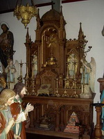 Altar style Romanesque en Oak wood, France 19th century