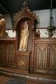 Altar style Romanesque en wood oak, Belgium 19th century