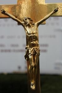 Altar - Cross style Romanesque en Bronze gilt, France 19th century