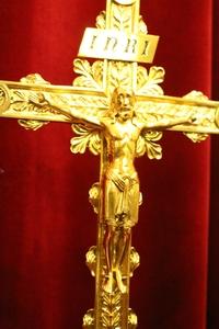 Altar - Cross style Romanesque en Bronze / Gilt, France 19th century