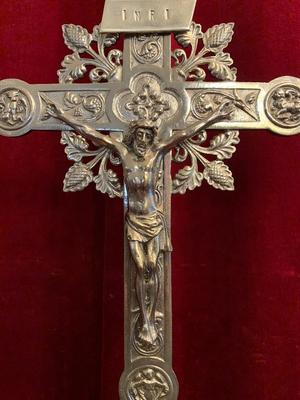 Altar - Cross style Romanesque en Bronze / Plated Silver / Polished Varnished, France 19th century
