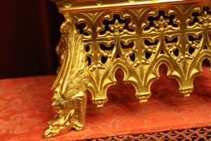 Missal Stand style Romanesque en Brass / Bronze / Polished and Varnished, France 19th century
