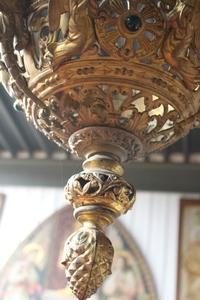 Sanctuary Lamp style Romanesque en Bronze, France 19th century