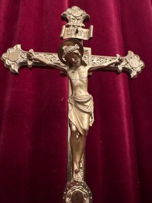 Altar - Cross style Romanesque - Style en Bronze Gilt, Belgium  19 th century