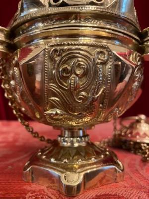 Censer  style Romanesque - Style en Bronze / Polished and Varnished, France 19 th century ( Anno 1875 )