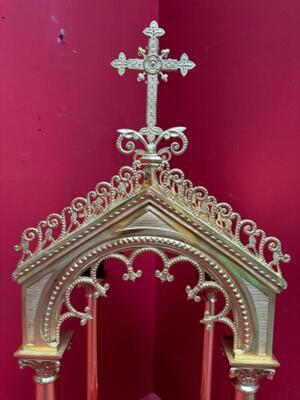 Chapel style Romanesque - Style en Brass / Bronze / Polished and Varnished, France 19 th century ( Anno 1885 )