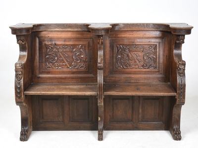 Choir-Stalls  style Romanesque - Style en Oak wood, Dutch 18th century