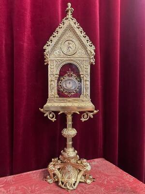 1 Romanesque - Style Exceptional Reliquary Relic Of The True Cross