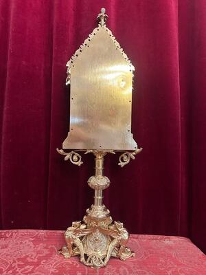 1 Romanesque - Style Exceptional Reliquary Relic Of The True Cross