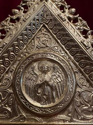 1 Romanesque - Style Exceptional Reliquary Relic Of The True Cross