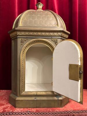 Tabernacle  style Romanesque - Style en Brass / Bronze / Could be Polished !, France 19 th century ( Anno 1885 )