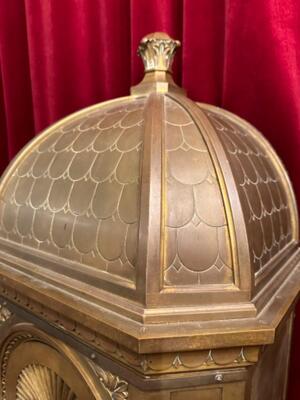 Tabernacle  style Romanesque - Style en Brass / Bronze / Could be Polished !, France 19 th century ( Anno 1885 )