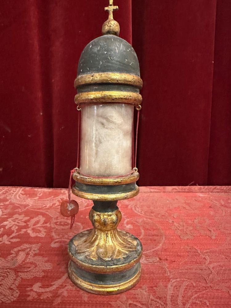 1 Romanesque - Style Very Rare Cylinder-Reliquary - Relic Ex Ossibus St. Sebastian