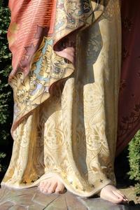 Sacred Heart en plaster polychrome, France 19th century