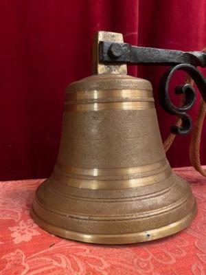 Sacristy Bell en Bronze / Hand Forget Iron, Belgium 19 th century