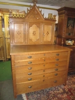 Sacristy Credens Cabinet en wood oak, Belgium 20th century