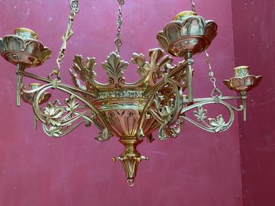 Sanctuary Lamp en Bronze / Polished and Varnished, France 19 th century ( Anno 1865 )
