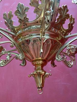 Sanctuary Lamp en Bronze / Polished and Varnished, France 19 th century ( Anno 1865 )