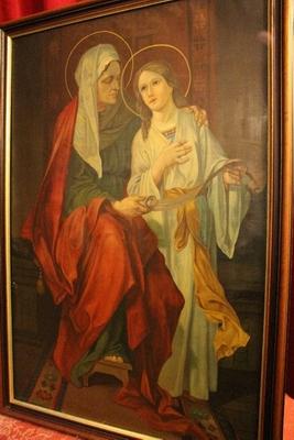 St. Ann / Mary:   Signed By J. Vonincx  1944 en Painted on Canvas, Dutch 20th century ( 1944 )