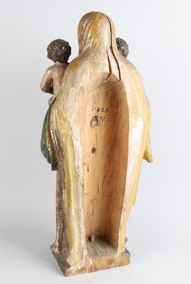 St. Ann With Mary & Child  en Wood, 19 th century