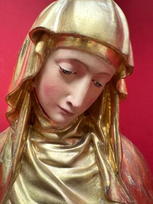 St. Anne Sculpture  en Wood  / gold-leaf covered., France 19 th century