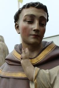 St. Antonius en Terra-Cotta polychrome, France 19th century