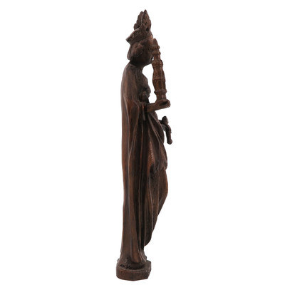 St. Barbara Statue  en Hand - Carved Wood , Belgium  18 th century