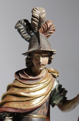 St. Florian  en Carved Wood Polychrome, Southern Germany 20th century