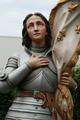 St. Jeanne D Arc Statue en plaster polychrome, France 19th century